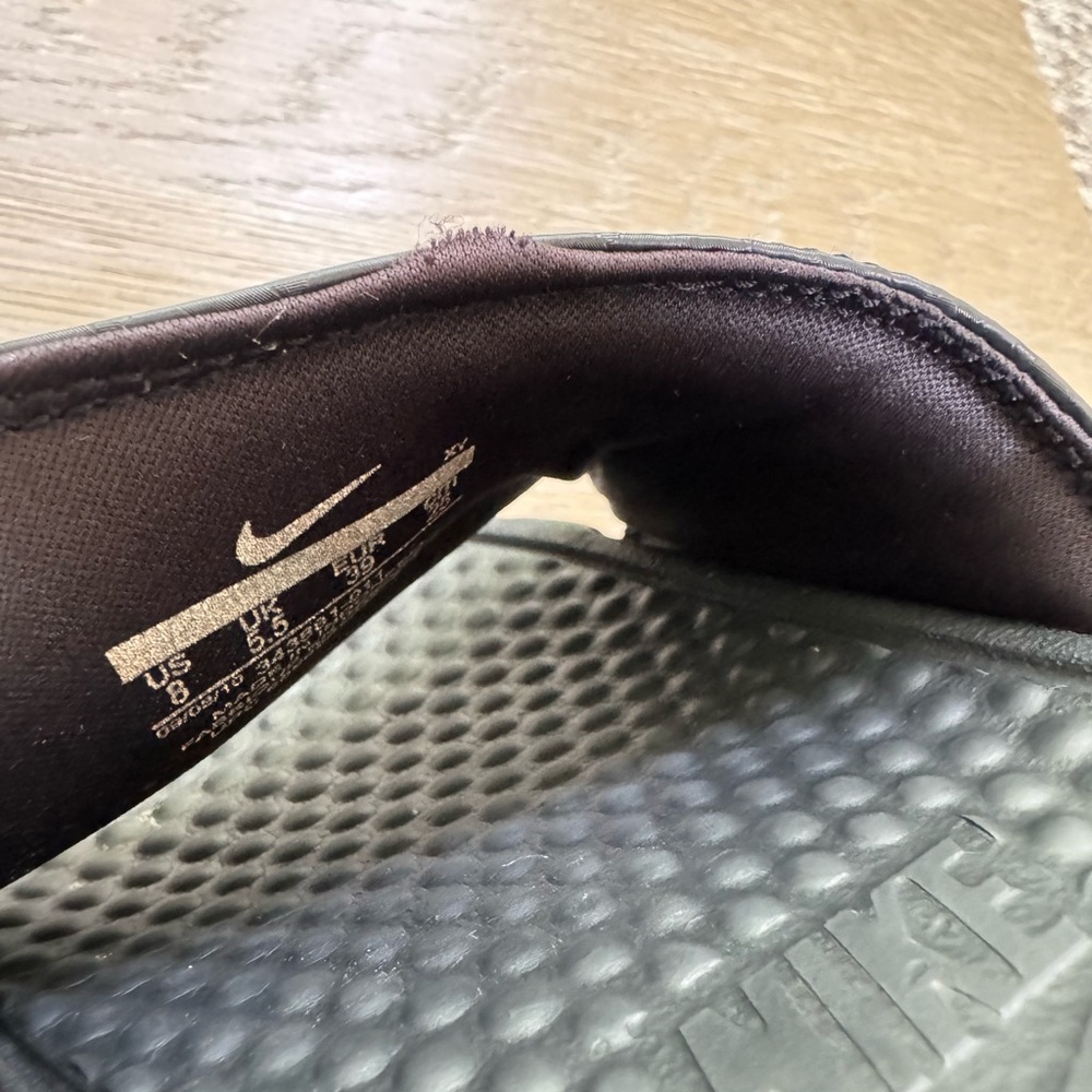 Nike Black and White Slide Sandals - Picture 4 of 5